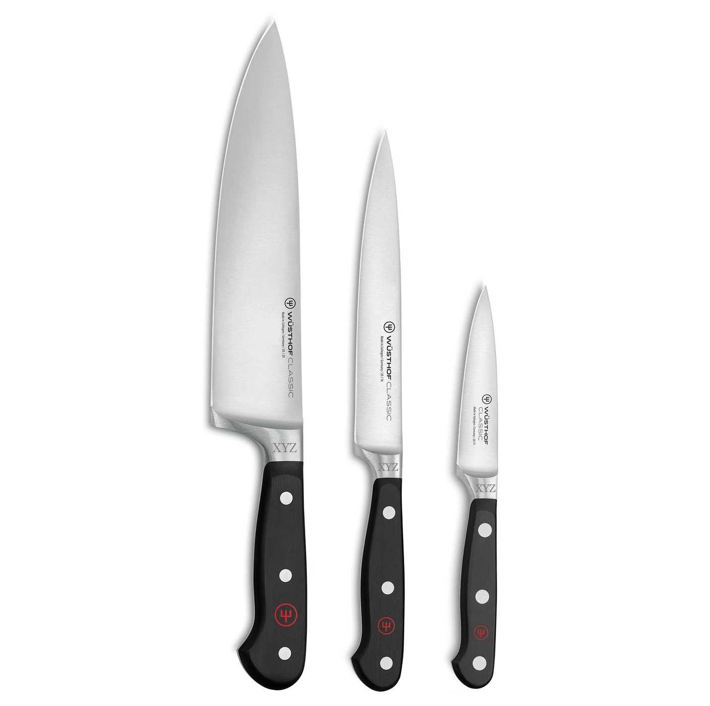 Wusthof Classic - 3 Pc. Chef’s Knife Set- Personalized Engraving Available - Image 2