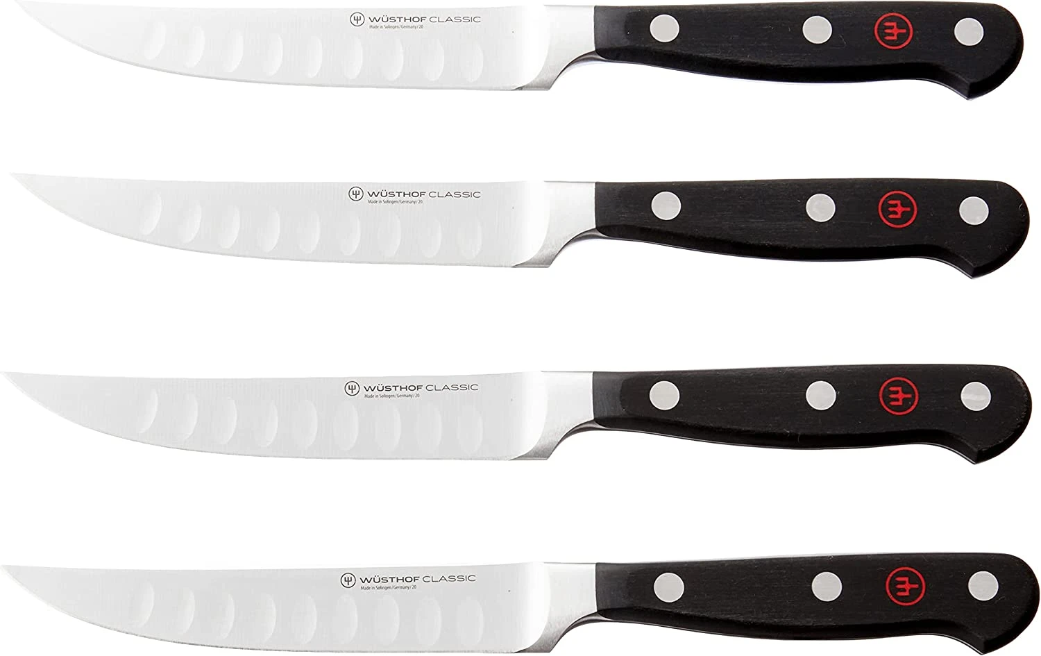 Wusthof Classic - 4 Pc. Steak Knife Knife Set W/Hollow Edge- Personalized Engraving Available