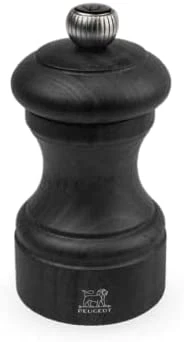 Peugeot Bistro Manual Pepper Mill, Adjustable Grinder - Beechwood, Graphite Finish 10cm/4"