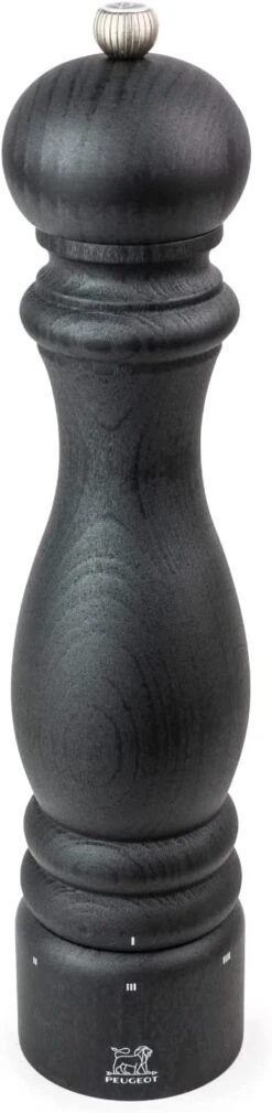 Peugeot - Paris U’Select Manual Salt Mill - Adjustable Grinder - Beechwood, Graphite Finish, 30cm - 12in
