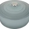 Le Creuset 9 Qt Signature Round Dutch Oven W/Stainless Steel Knob - Sea Salt- Personalized Engraving Available