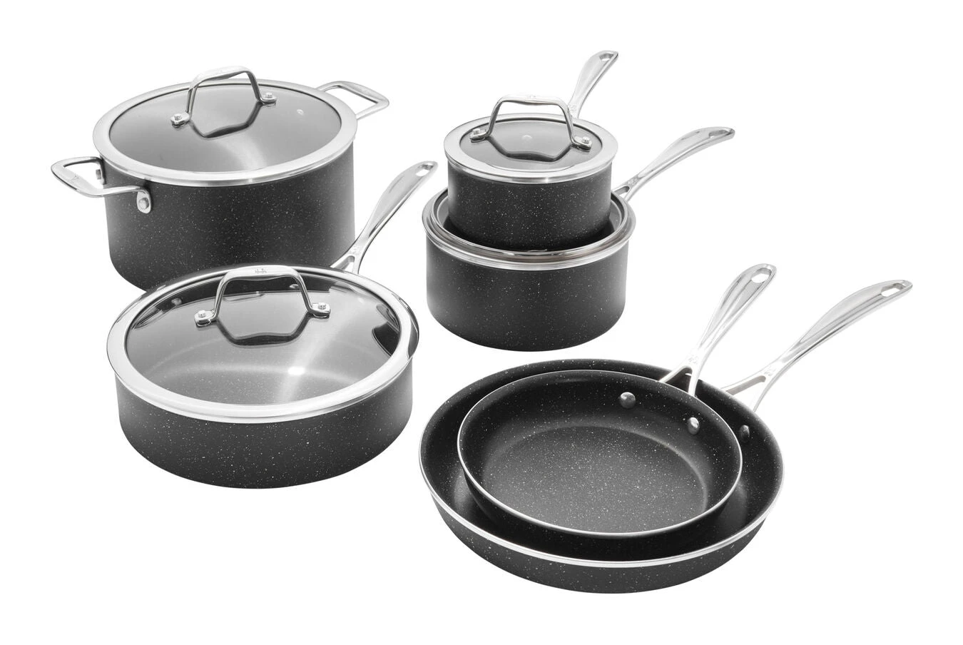 Henckels Capri Notte 10 Pc. Aluminum Nonstick Cookware Set
