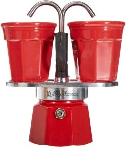 Bialetti Set Mini Express Red Plus 2 Bicchierini