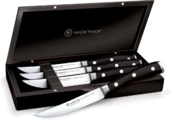 Wusthof Classic Ikon - 4 Pc. Steak Knife Set In Presentation Box- Personalized Engraving Available