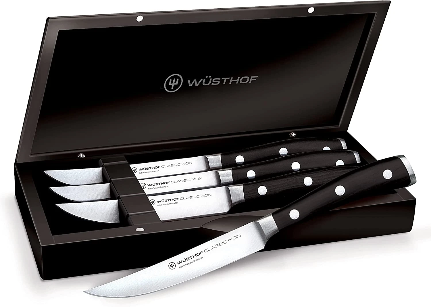 Wusthof Classic Ikon - 4 Pc. Steak Knife Set In Presentation Box- Personalized Engraving Available