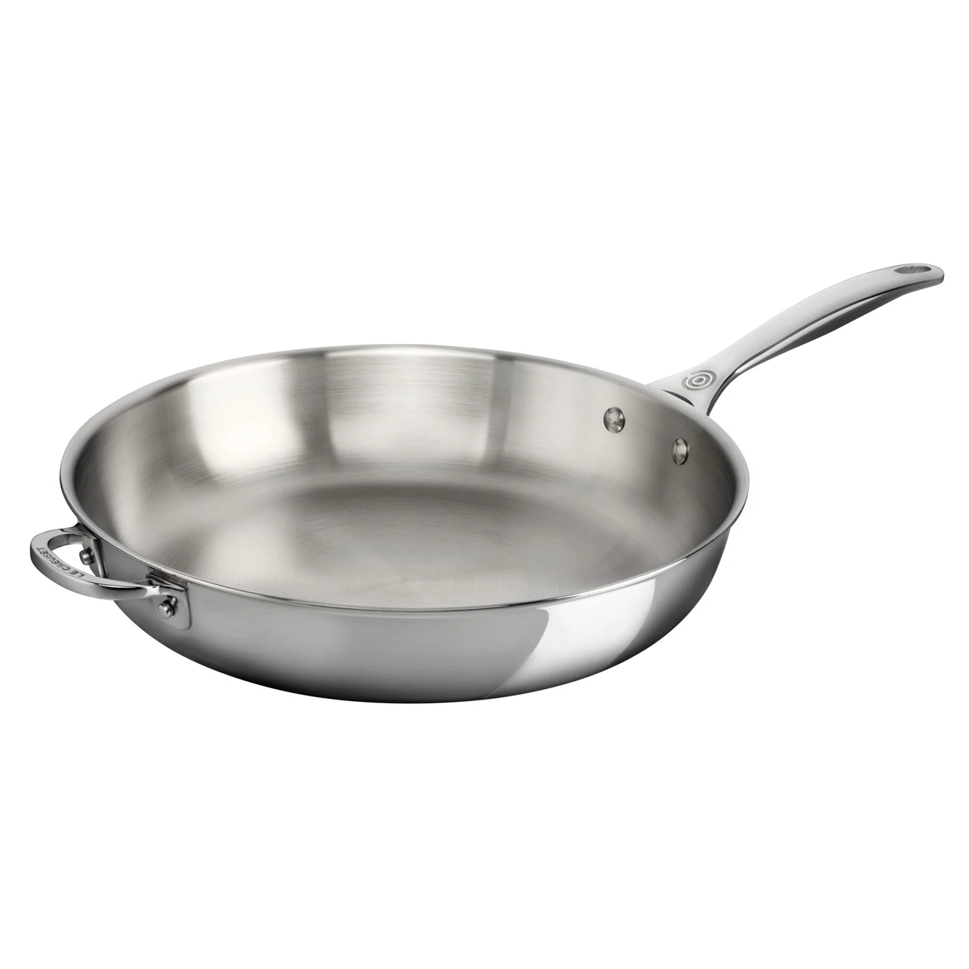 Le Creuset 12 1/2" Deep Fry Pan W/Helper Handle - Stainless Steel
