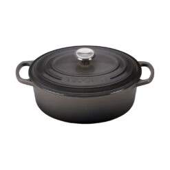 Le Creuset 2 3/4 Qt. Signature Oval Dutch Oven W/Stainless Steel Knob - Oyster- Personalized Engraving Available