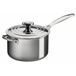 Le Creuset 4 Qt. Saucepan W/Lid & Helper Handle - Stainless Steel