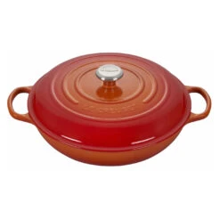 Le Creuset 5 Qt. Signature Braiser W/Stainless Steel Knob - Flame- Personalized Engraving Available