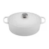 Le Creuset 6 3/4 Qt. Signature Oval Dutch Oven W/Stainless Steel Knob - White- Personalized Engraving Available