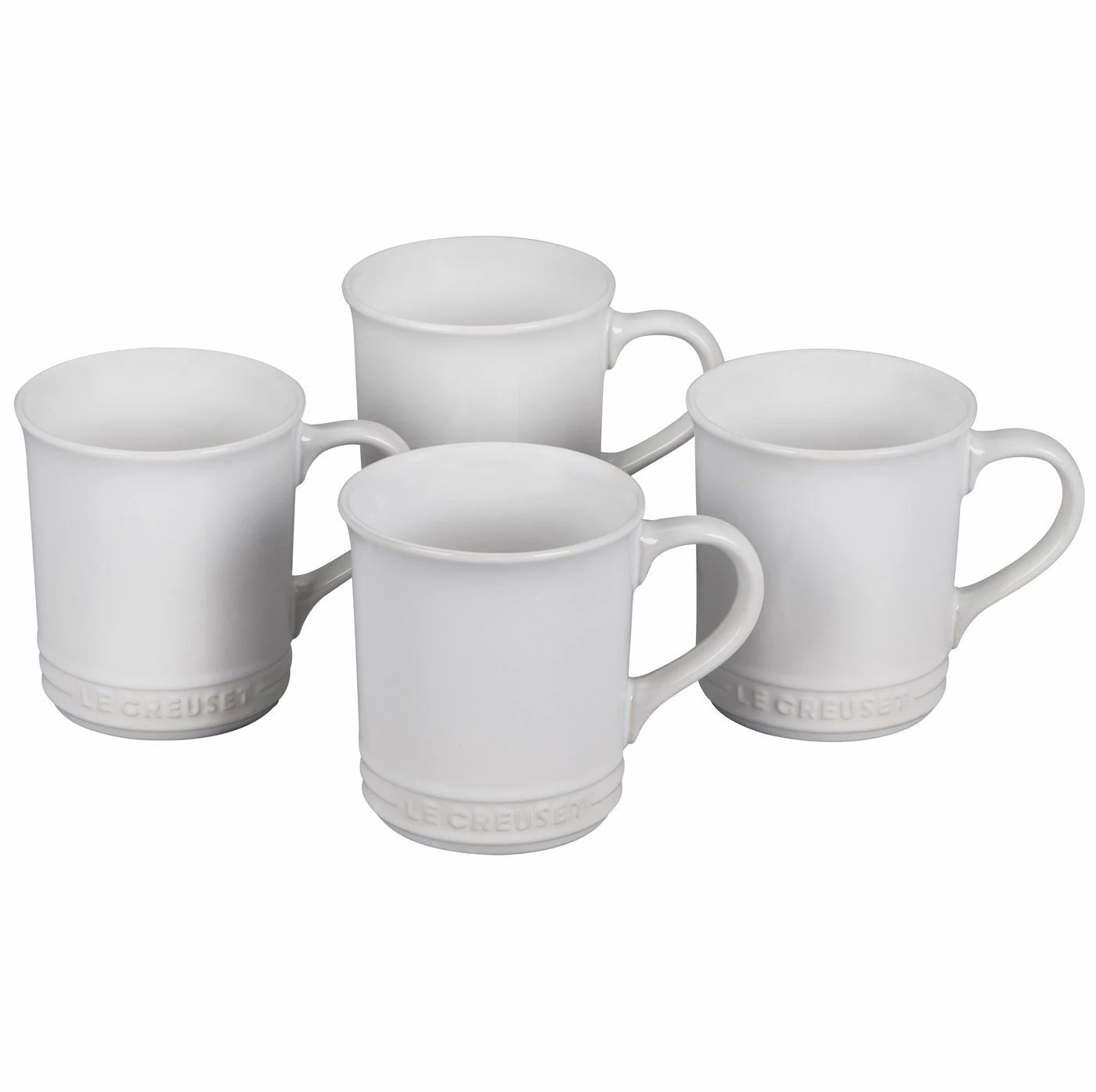 Le Creuset Set Of 4 - 14 Oz. Mugs - White