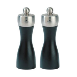 Peugeot Fidji Black Matte Pepper & Salt Mill Set 15cm/6"