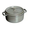 Staub Round Cocotte - 9Qt - Graphite Grey